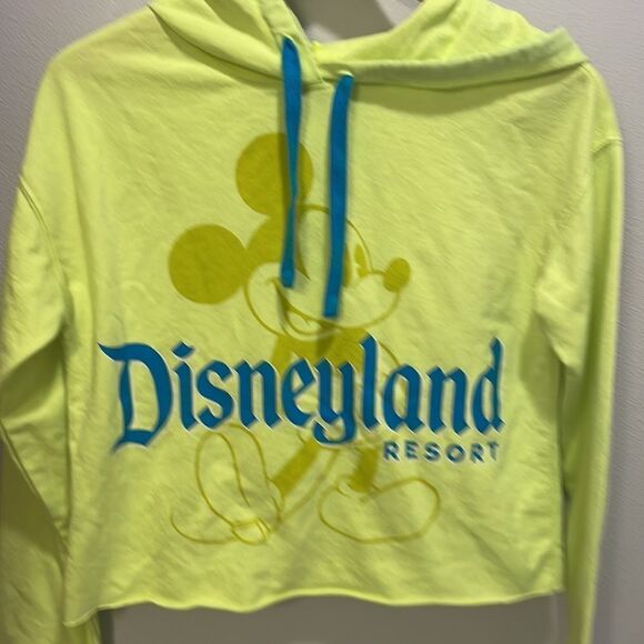 DISNEY Mickey Mouse neon yellow woman’s sweatshirt - Picture 3 of 8